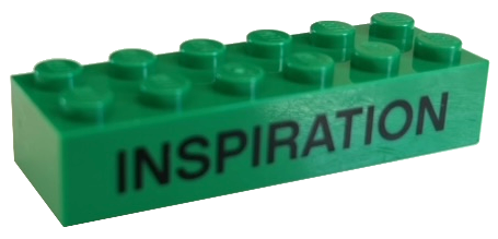 Lego Brick 2 x 6 with Black 'INSPIRATION' Pattern (2019 Boost! Summit) / Green
