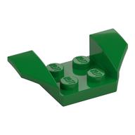Lego Mudguard 2 x 4 with 2 x 2 Studs and Flared Wings / Green