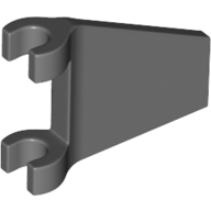 Lego Flag 2 x 2 Trapezoid with Flared Area between Clips / Dark Bluish Gray