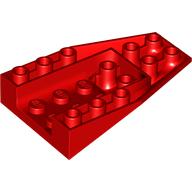 Lego Brick Wedged, Sloped Inverted 6 x 4 with 2 Stud Connections / Red