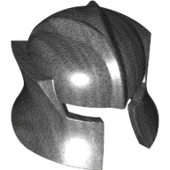 Lego Helmet Castle with Cheek Protection Angled / Pearl Titanium