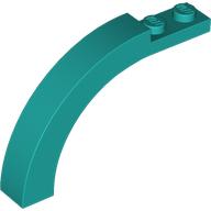 Lego Brick Arch 1 x 6 x 3 1/3 Curved Top / Dark Turquoise
