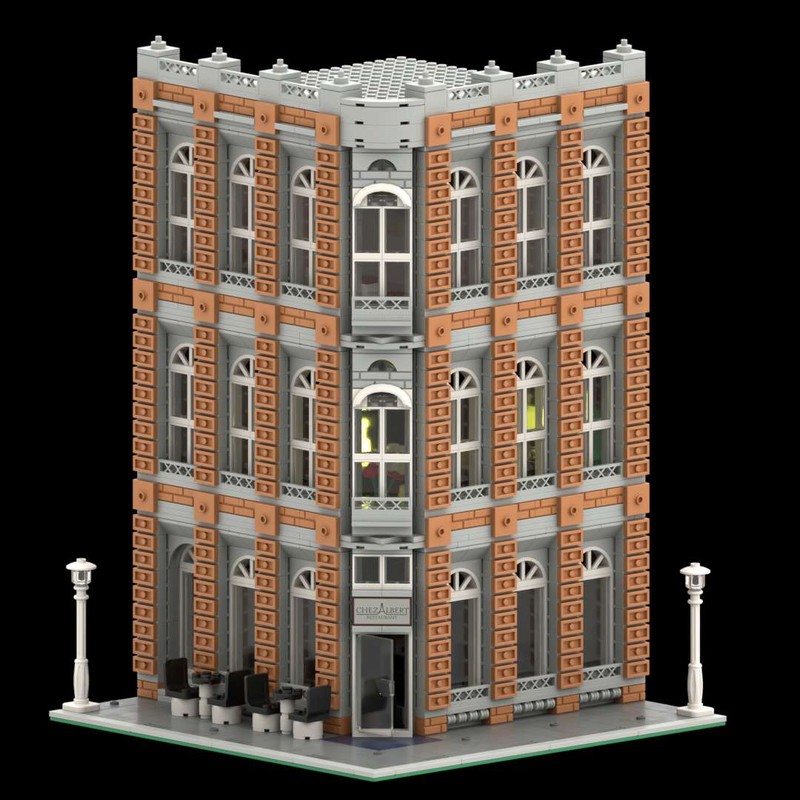 Lego "Chez Albert"-Restaurant & Radiostudio