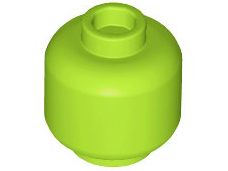 Lego Minifigure, Head (Plain) / Lime