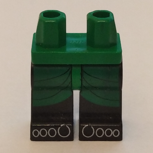 Lego Hips and Black Legs with Green Kilt & Toes Print (Hotep)