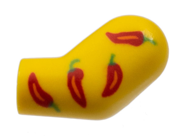 Lego Arm, Left with Red Peppers Pattern