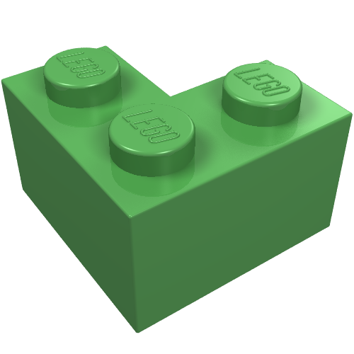 Lego Brick 2 x 2 Corner / Bright Green