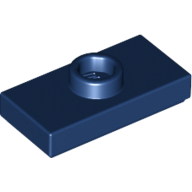 Lego Plate Special 1 x 2 with 1 Stud with Groove and Inside Stud Holder (Jumper) / Dark Blue
