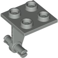 Lego Wheel Holder 2 x 2 Thin with Split Wheel Clip Pins / Light Gray