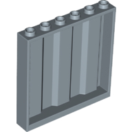 Lego Panel 1 x 6 x 5 [Vertical Corrugated] / Sand Blue
