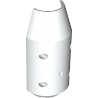 Lego Tipper Drum 3 x 6 x 10 Cement Mixer Half with 4 Technic Pin Holes / White