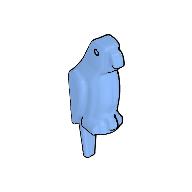 Lego Animal, Bird, Parrot [Plain] / Medium Blue