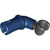 Lego Arm, with Pin, Black Hand [PLAIN] / Dark Blue