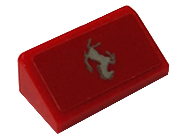 Lego Slope 30 1 x 2 x 2/3 with Ferrari Logo Pattern (Sticker) - Set 76895