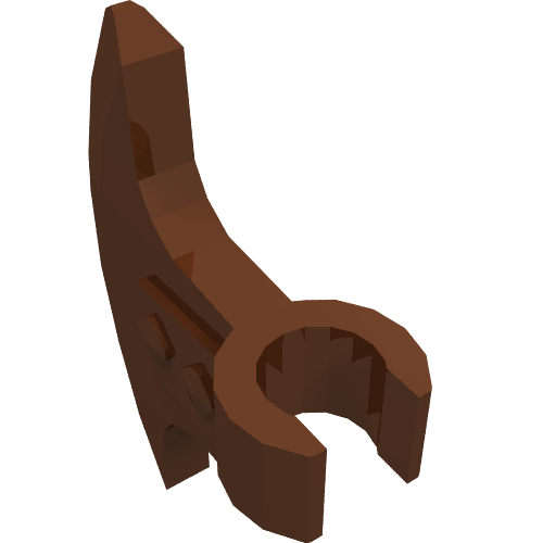Lego Weapon Axe Head, Clip-on (Viking) [Thick Clip] / Reddish Brown