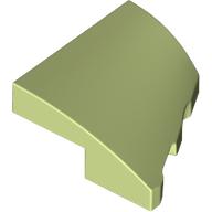 Lego Brick Wedged, Curved 2 x 2 with Stud Notch Left / Yellowish Green