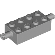 Lego Brick Special 2 x 4 with Pins / Light Bluish Gray