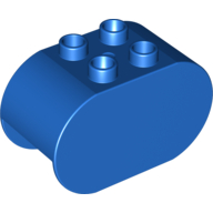 Lego Duplo Brick 2 x 4 x 2 Rounded Ends / Blue