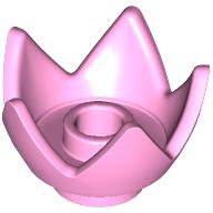 Lego Crown / Flower / Egg Shell Half / Bright Pink