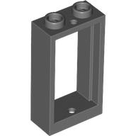 Lego Window 1 x 2 x 3 Flat Front / Dark Bluish Gray