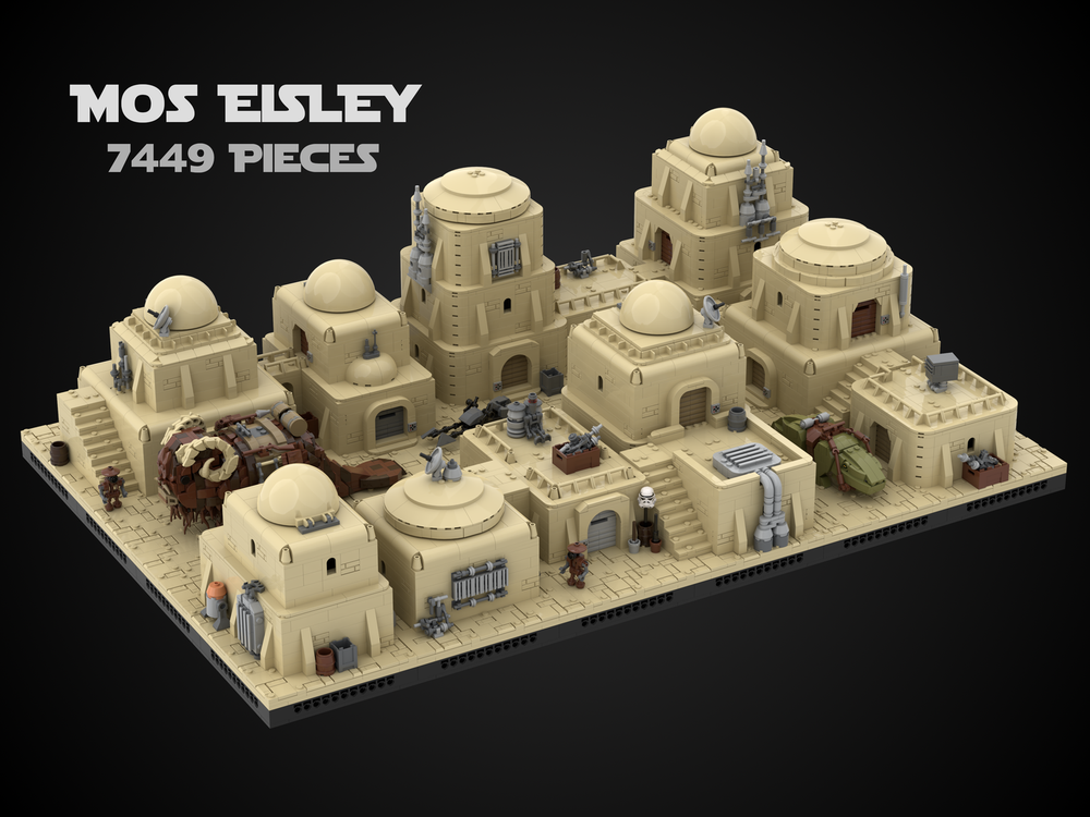 Lego Tatooine Mos Eisley - Modular Desert City