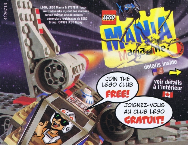Lego 1999 Insert - LEGO Club - US/Canadian (4126713)
