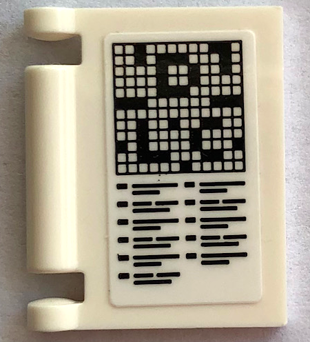 Lego Minifigure, Utensil Book Cover with Crossword Pattern (Sticker) - Set 21336