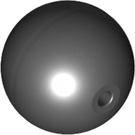 Lego Projectile, Large Figure Weapon, Zamor Sphere / Ball / Black