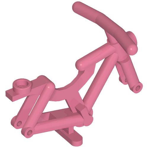 Lego Bicycle Frame [Solid Stud] / Medium Dark Pink