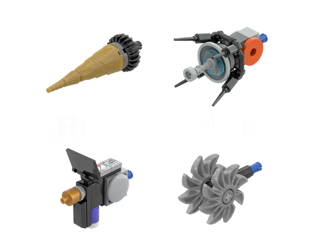 Lego Add-on Pack: Mech Equipment - (MOC-190608 Modification)