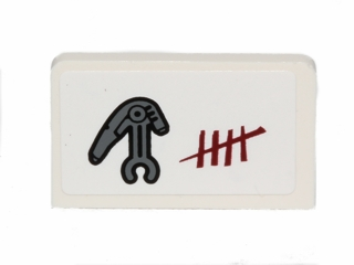 Lego Panel 1 x 2 x 1 with Battle Droid Head and Enemy Shoot Count Pattern Model Left Side (Sticker) - Set 75037