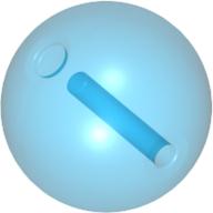 Lego Projectile, Large Figure Weapon, Zamor Sphere / Ball / Trans-Medium Blue