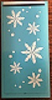 Lego Tile 2 x 4 with Medium Azure Bedspread with Snowflakes Pattern (Sticker) - Set 41323 / Medium Azure