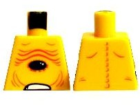 Lego Torso Alien Bare Chest with Skin Folds and Dark Blue Oval Pattern / Yellow