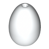 Lego Food Egg with 1.5mm Hole [Plain] / White