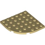 Lego Plate Round Corner 6 x 6 / Tan