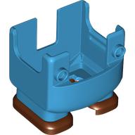 Lego Nintendo Figure, Legs and Overalls with Two Front Studs and Reddish Brown Feet, with Internal Prongs for Ice Suit