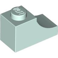 Lego Brick Curved 2 x 1 with Inverted Cutout / Light Aqua