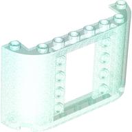 Lego Panel 2 x 8 x 4 with Curved Sides / Opal Trans-Light Blue