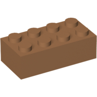Lego Brick 2 x 4 / Medium Nougat