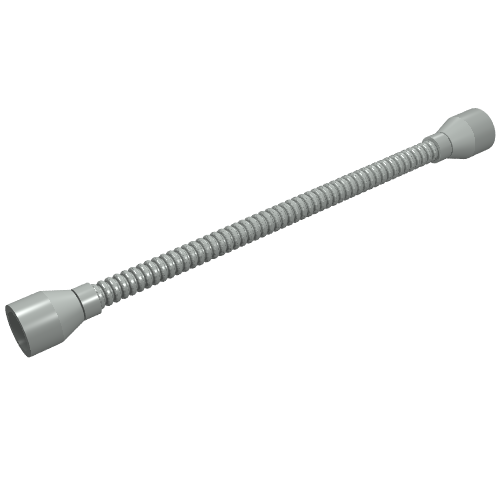 Lego Flexible Hose 8.5L with Tabless Ends (Ends same color as Tube) / Light Gray