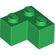 Lego Brick 2 x 2 Corner / Green