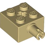 Lego Brick Special 2 x 2 with Pin and Axle Hole / Tan