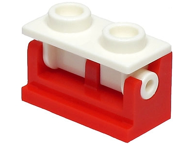 Lego Hinge Brick 1 x 2 with White Top Plate (3937 / 3938)