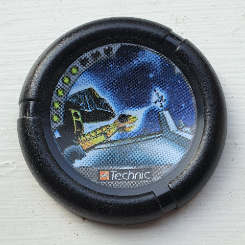 Lego Large Figure Throwing Disk, Jet / Judge, 5 Pips, Shooting Beam at Bot Print
