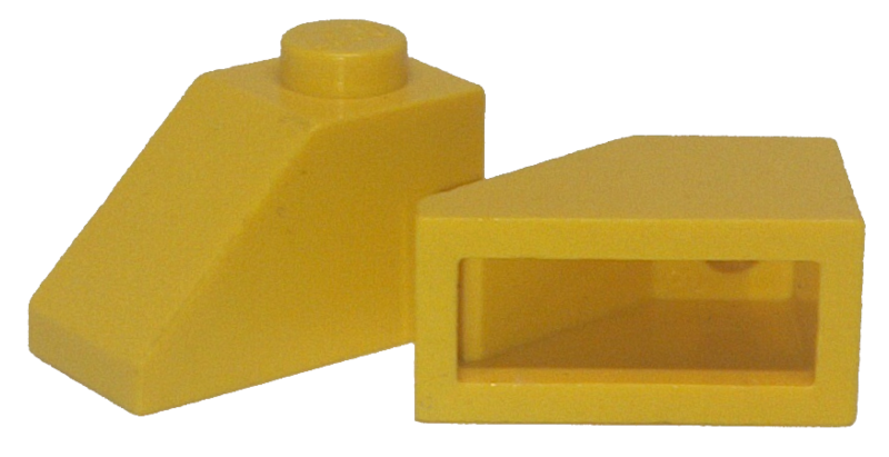 Lego Slope 45 2 x 1 without Bottom Tube / Yellow