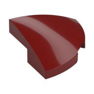 Lego Brick Round Corner, Curved 2 x 2 x 2/3 Quarter Circle / Dark Red