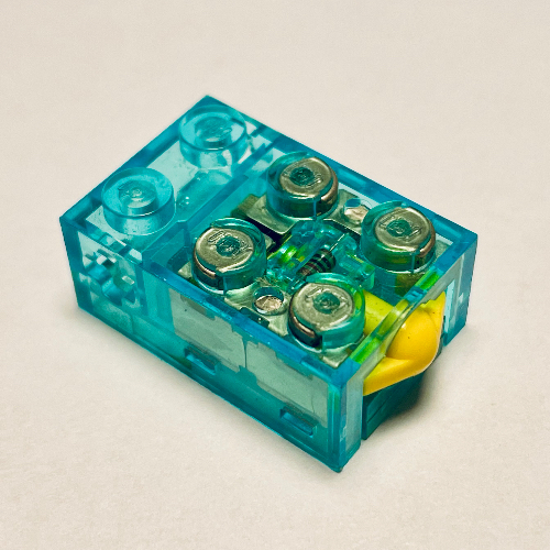 Lego Sensor, Touch with Yellow Contact / Trans-Light Blue