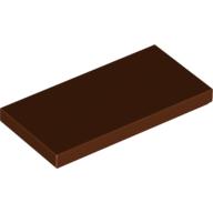Lego Tile 2 x 4 with Groove / Reddish Brown