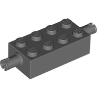Lego Brick Special 2 x 4 with Pins / Dark Bluish Gray
